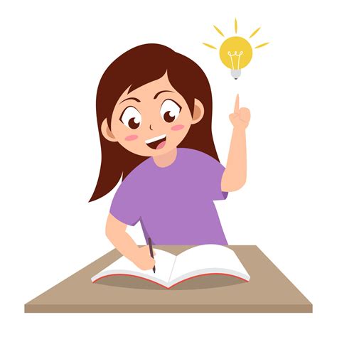 girl confused doing homework, cartoon vector illustration 16891415 Vector Art at Vecteezy