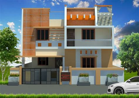 Sky Blue Home Indian House Colour Combination Outside - canvas-source