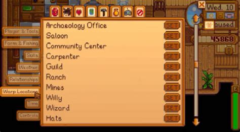 Stardew Valley In-Game Cheat Menu v.1.9 mod free download : LoneBullet