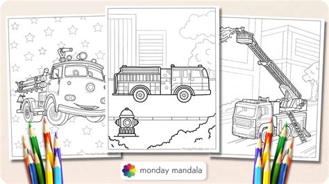 Coloring Pages Fire Truck For Kids Printable