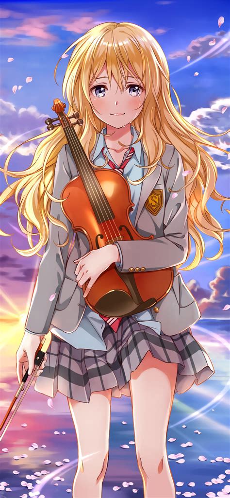 Kaori Miyazono Your Lie in April Anime iPhone Wallpapers Free Download