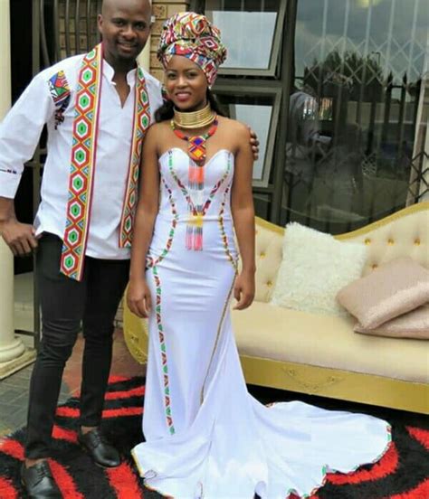 Beautifully Designed Ndebele Traditional Wedding Dress and Shirt ...