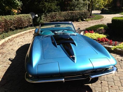 Fully Restored 1967 Corvette Convertible Marina Blue w Bright Blue int all stock - Classic ...