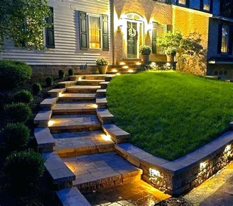 Scale esterne moderne in pietra 01 Outdoor Stair Lighting, Stairs Lighting, Led Strip Lighting ...