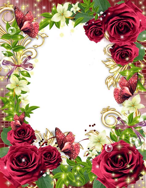 marcos | Flower frame, Birthday photo frame, Red roses