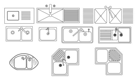 Under Mount Kitchen Sink Blocks AutoCAD File - Cadbull