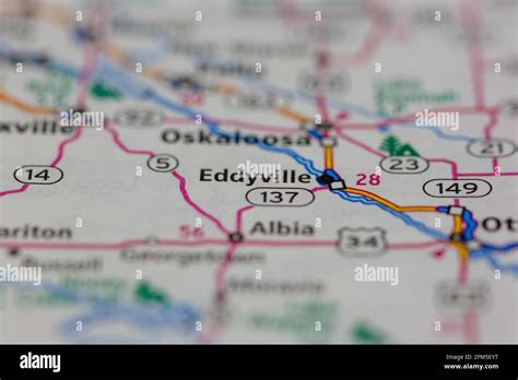 Eddyville Iowa USA Shown on a Geography map or road map Stock Photo - Alamy