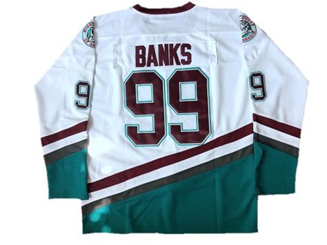 Mighty Ducks Movie Ice Hockey Jersey White – Jersey Junkiez