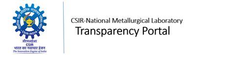 Transparency Portal | CSIR - NML