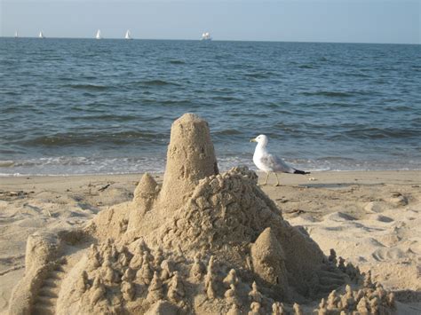 First sandcastles on the beach today – The Sandcastle Lady