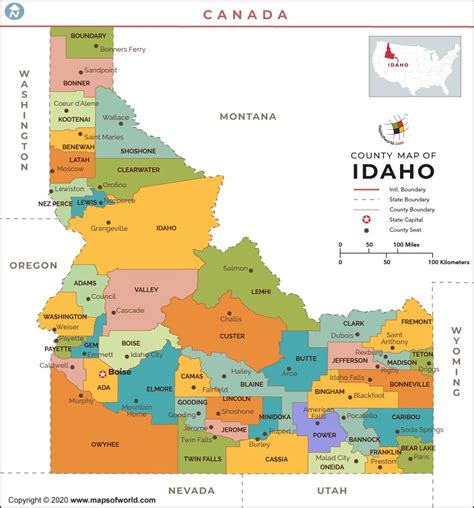 Idaho County Map | Idaho Counties