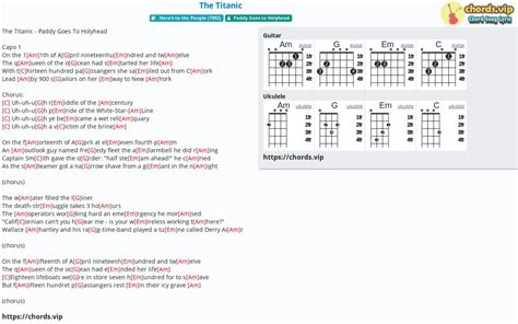 Chord: The Titanic - tab, song lyric, sheet, guitar, ukulele | chords.vip