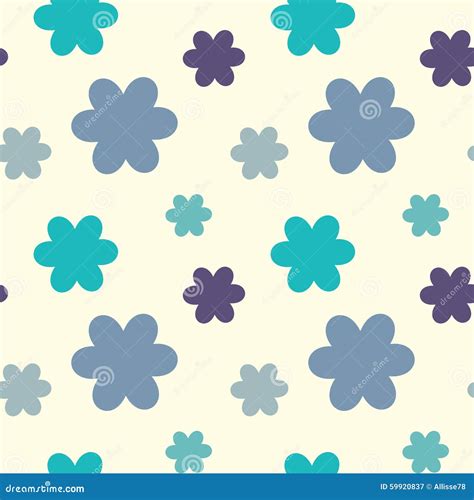 Cute Simple Flowers Seamless Pattern Background Texture Illustration Stock Vector - Image: 59920837