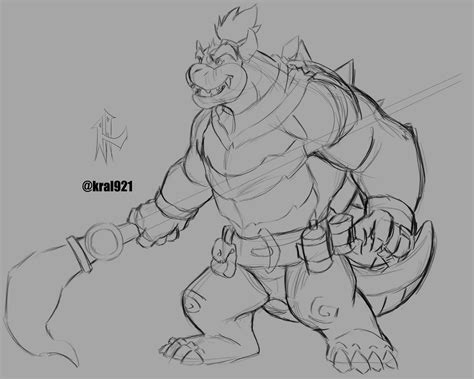 Digital Drawing Practice 08 - Bowser Jr. (Part 1) by Kral92 on DeviantArt