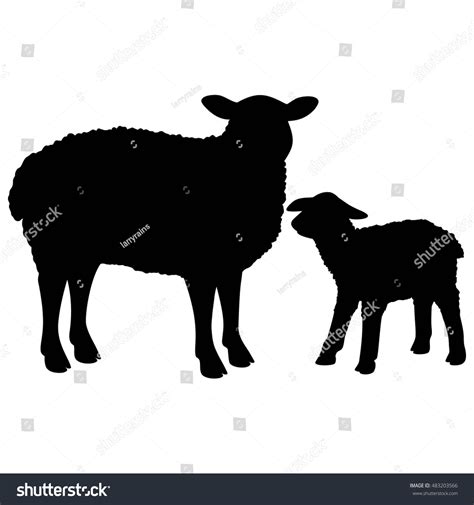 Little Lamb Clipart Silhouette