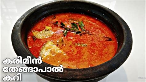 കരിമീൻ തേങ്ങാപാൽ കറി || Pearl spot fish curry in Malayalam || Kerala ...