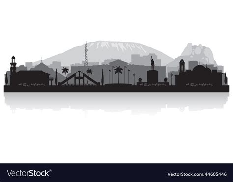 Dodoma tanzania city skyline silhouette Royalty Free Vector