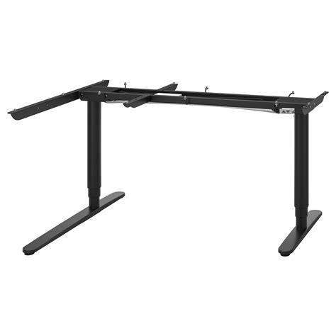 BEKANT underframe sit/stand crnr table, el black 160x110 cm | IKEA Eesti