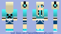 Blonde Girl Blue Eyes Minecraft Skin