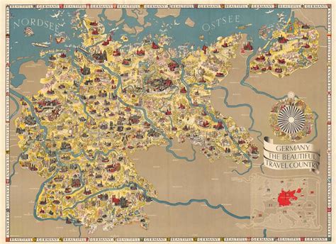 Germany, The Beautiful Travel Country.: Geographicus Rare Antique Maps