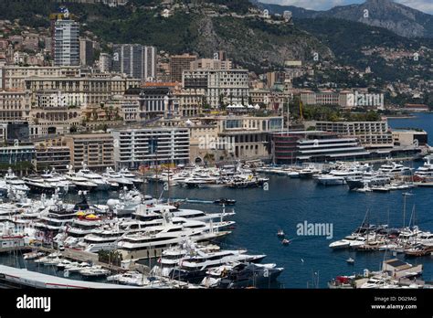 Over, View, Port, Hercule, Monaco, Monte Carlo Stock Photo - Alamy