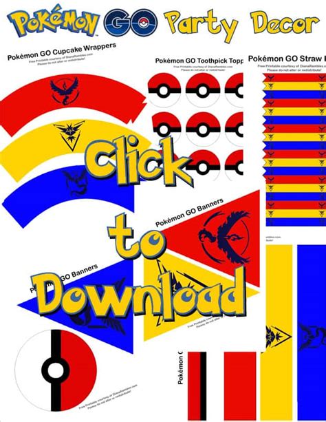 Printable Pokemon Party Ideas