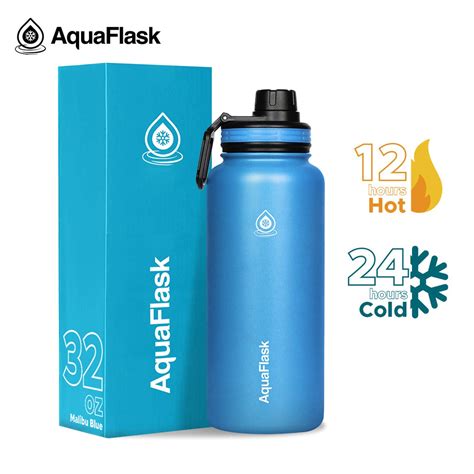 AQUAFLASK (32oz/ 40oz/ 64oz) Wide mouth w/ cap/ lid Vacuum Insulated ...