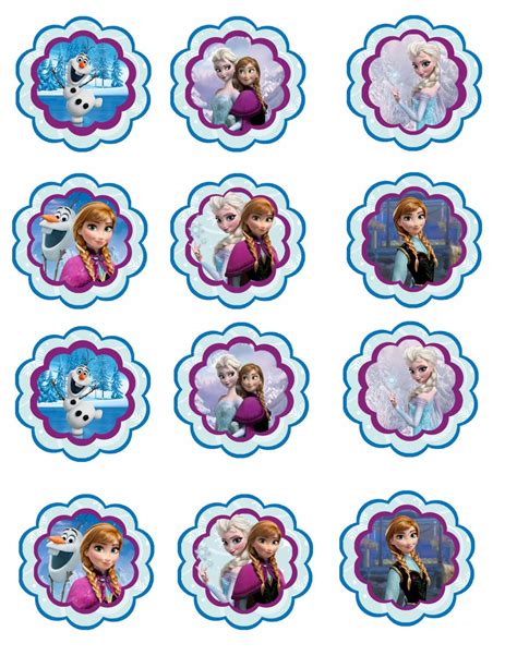 Frozen: Toppers para Imprimir Gratis. | Ideas y material gratis para fiestas y celebraciones Oh ...