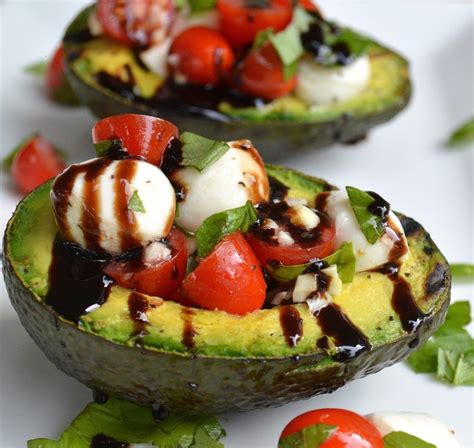 Grilled Avocado Caprese Salad