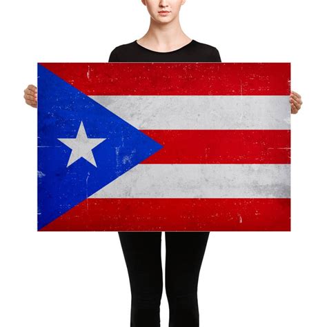 Puerto Rico Flag Puerto Rico Flag Art Puerto Rican Flag - Etsy