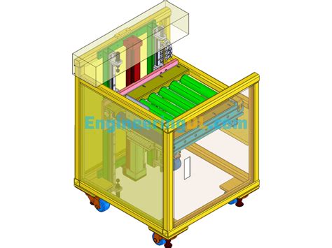 Conveyor Pallet Lift Mechanism SolidWorks, 3D Exported - Mechanical Engineering Design Library