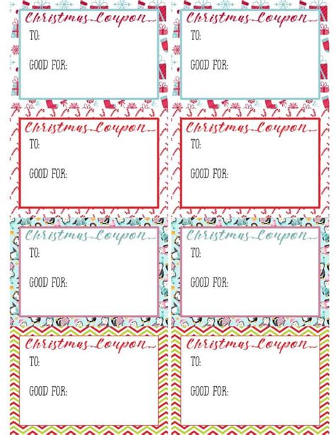 Christmas coupon printable, new in the FREE printable library