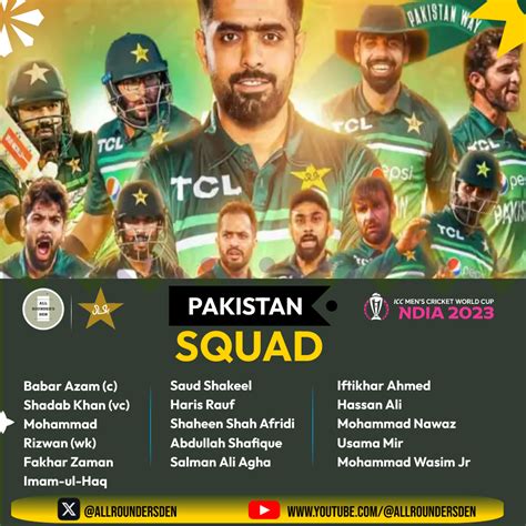 Pakistan Squad for ICC World Cup 2023 [Announced] - Cricket Worlds