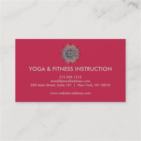 Elegant Lotus Flower Logo Yoga Business Card | Zazzle