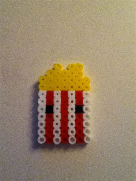 Popcorn | Perler bead disney, Hama beads patterns, Diy perler bead crafts