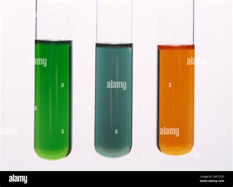 Screened methyl orange indicator in alkaline (left), neutral (centre ...