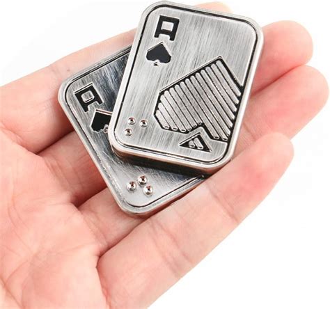 Magnetic Metal Fidget Toys - Metal Poker Push Card Fidget Slider Stress ...