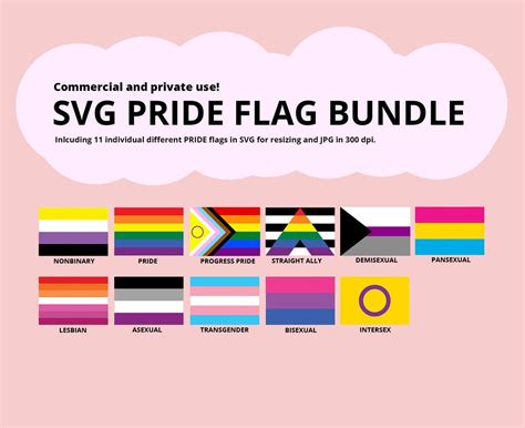 SVG and JPG PRIDE Flags Bundle - Etsy