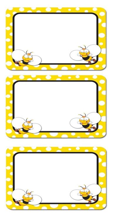 Printable Bumble Bee Name Tags - Printable Word Searches