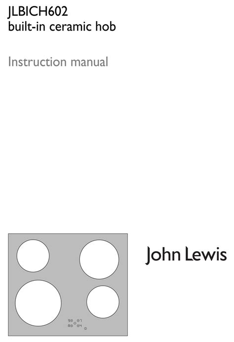 JOHN LEWIS JLBICH602 INSTRUCTION MANUAL Pdf Download | ManualsLib