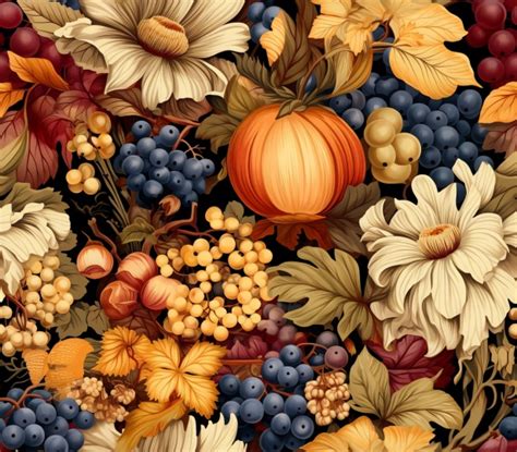 Foliage Harvest Seamless Pattern Free Stock Photo - Public Domain Pictures