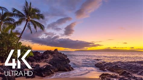 Sunset at baby Beach. Hawaii - 4K/4K HDR Nature Sounds 8 HRS | ProArtInc