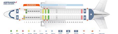 Seat map Airbus A320-200 Air France. Best seats in plane