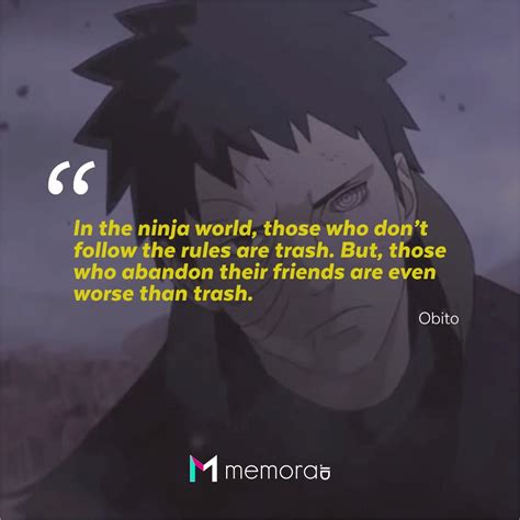 30 Quotes by Obito Uchiha on the Naruto, Nothing More Than Trash - Memora.ID