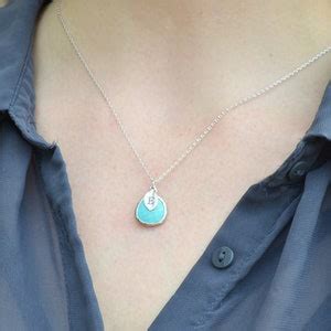 Turquoise Necklace, December Birthstone Necklace, Bridesmaid Necklace ...