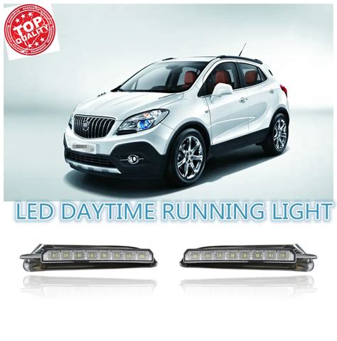 2PCs/set LED DRL car daylight Daytime Running Lights for Buick Encore Opel Mokka 2012 2013 2014 ...