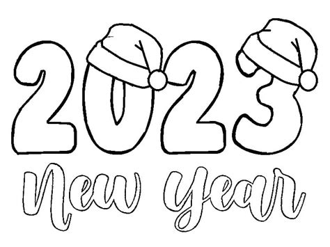 Printable New Year 2023 Coloring Page - Free Printable Coloring Pages ...