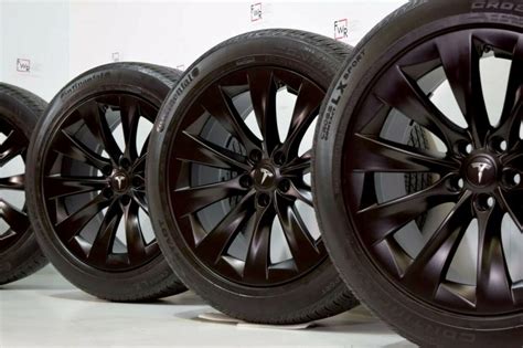 20″ TESLA MODEL X FACTORY WHEELS OEM RIMS TIRES Original Satin Black ...