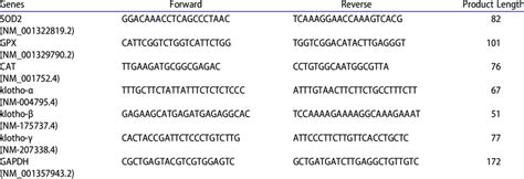 Primers used for the evaluation of gene expression. | Download Scientific Diagram