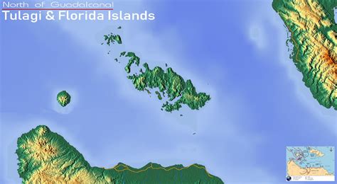 Map of Tulagi and Florida islands